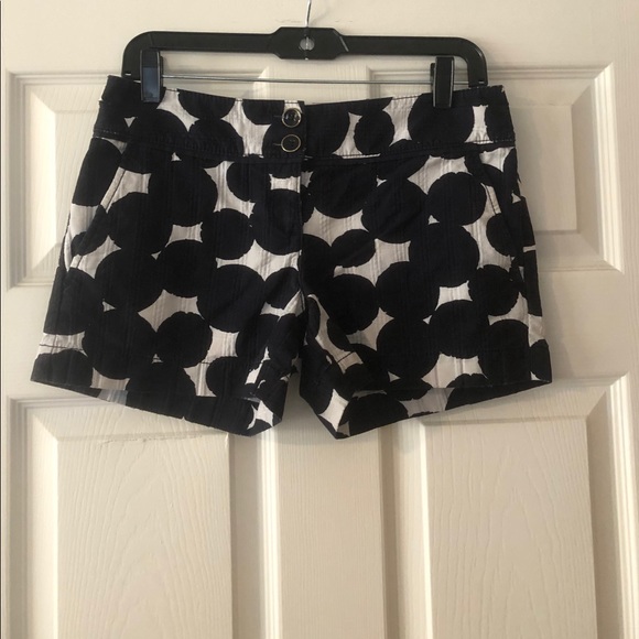 LOFT Pants - LOFT Black and white big polka dots shorts